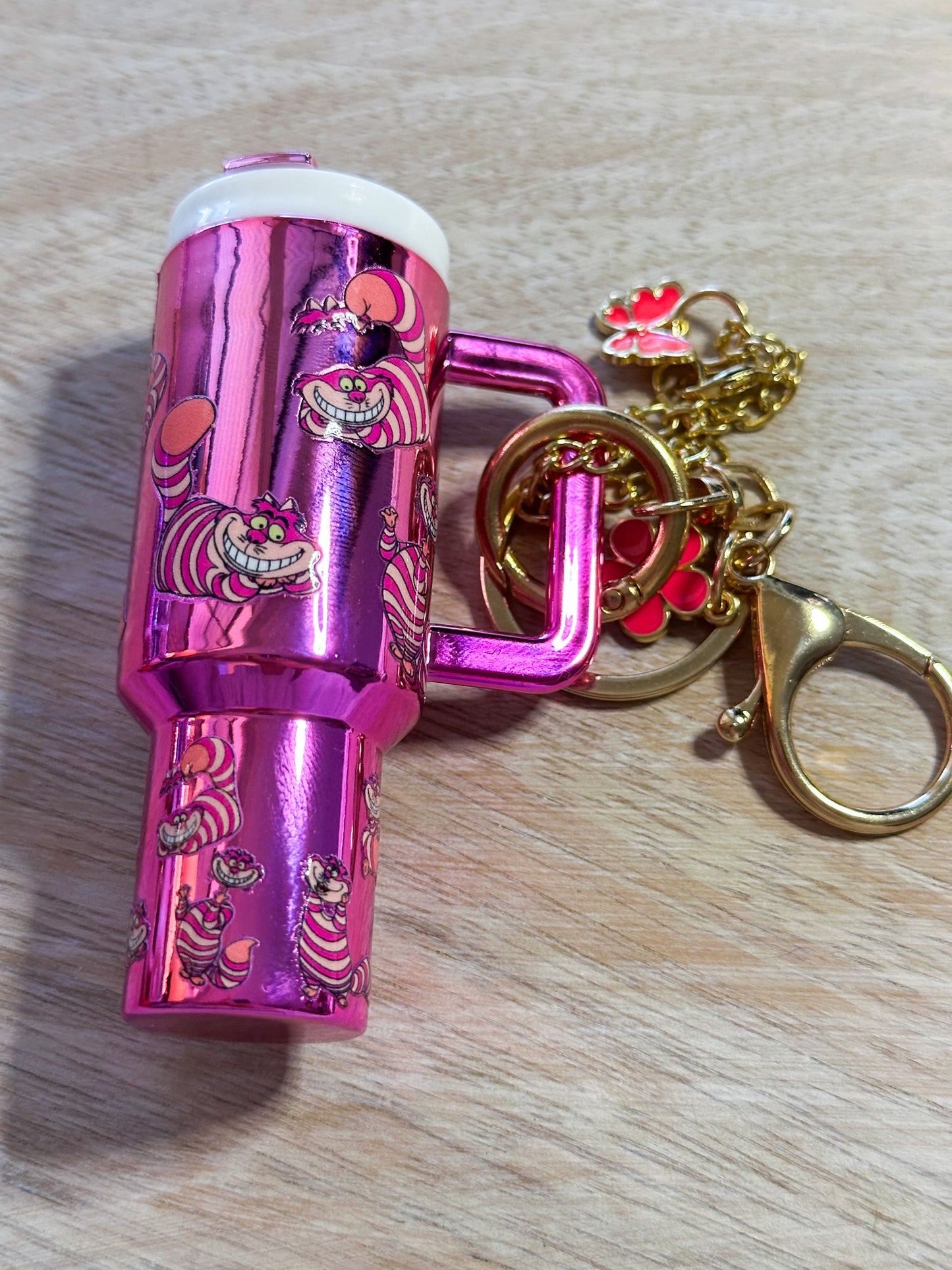 Cheshire Cat Tumbler Keychain