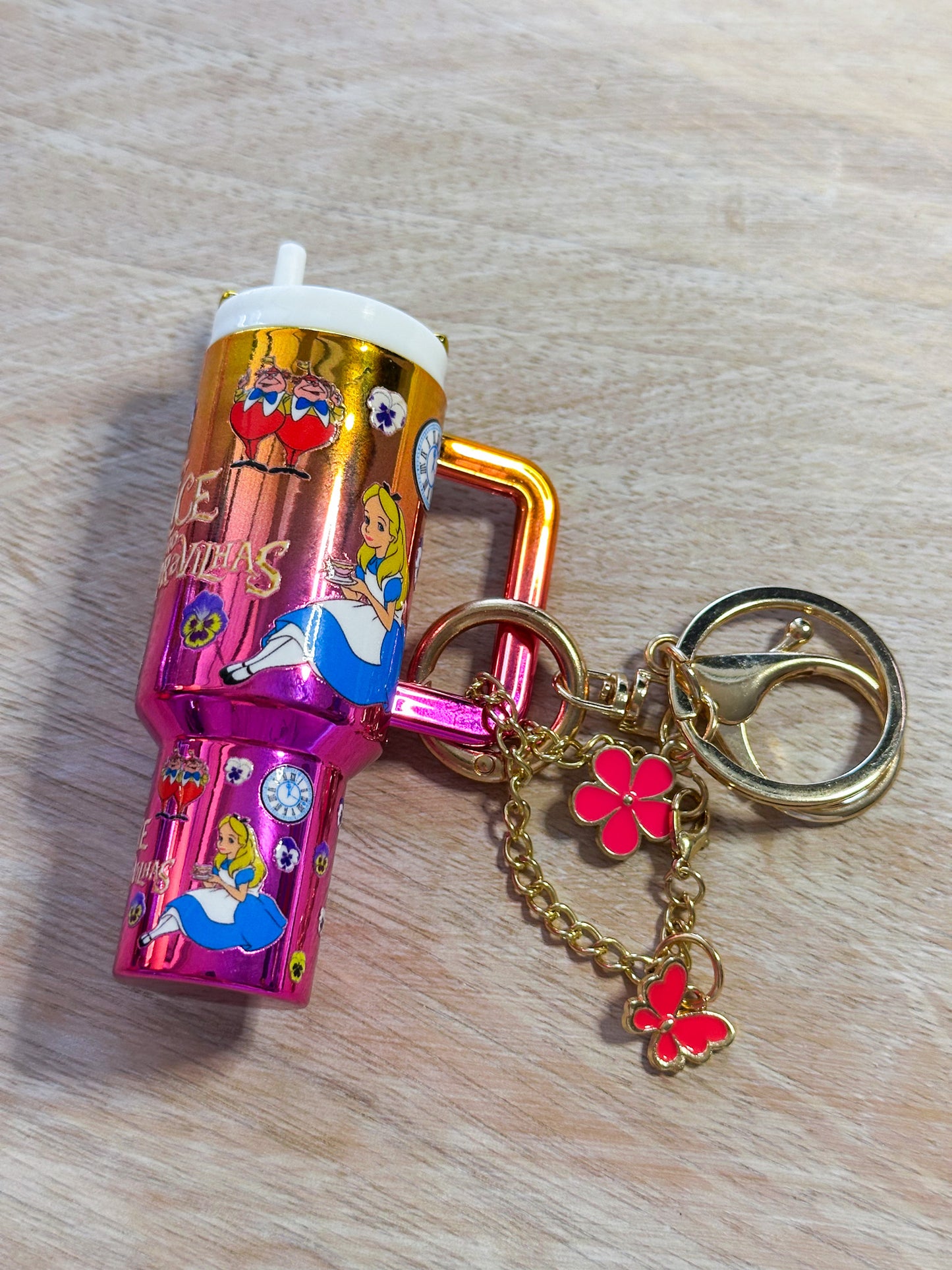 Alice in Wonderland Tumbler Keychain