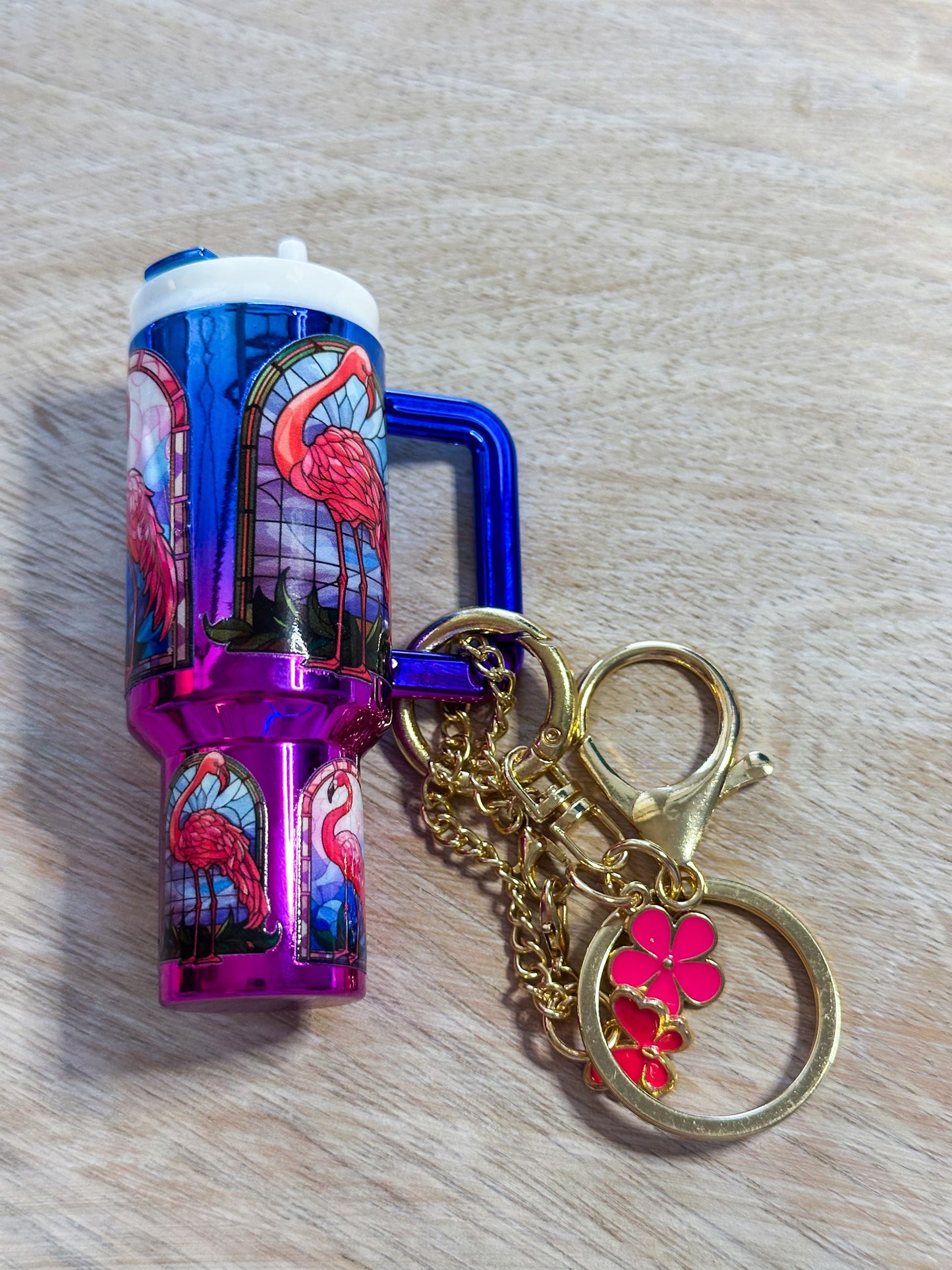 FlamingoTumbler Keychain
