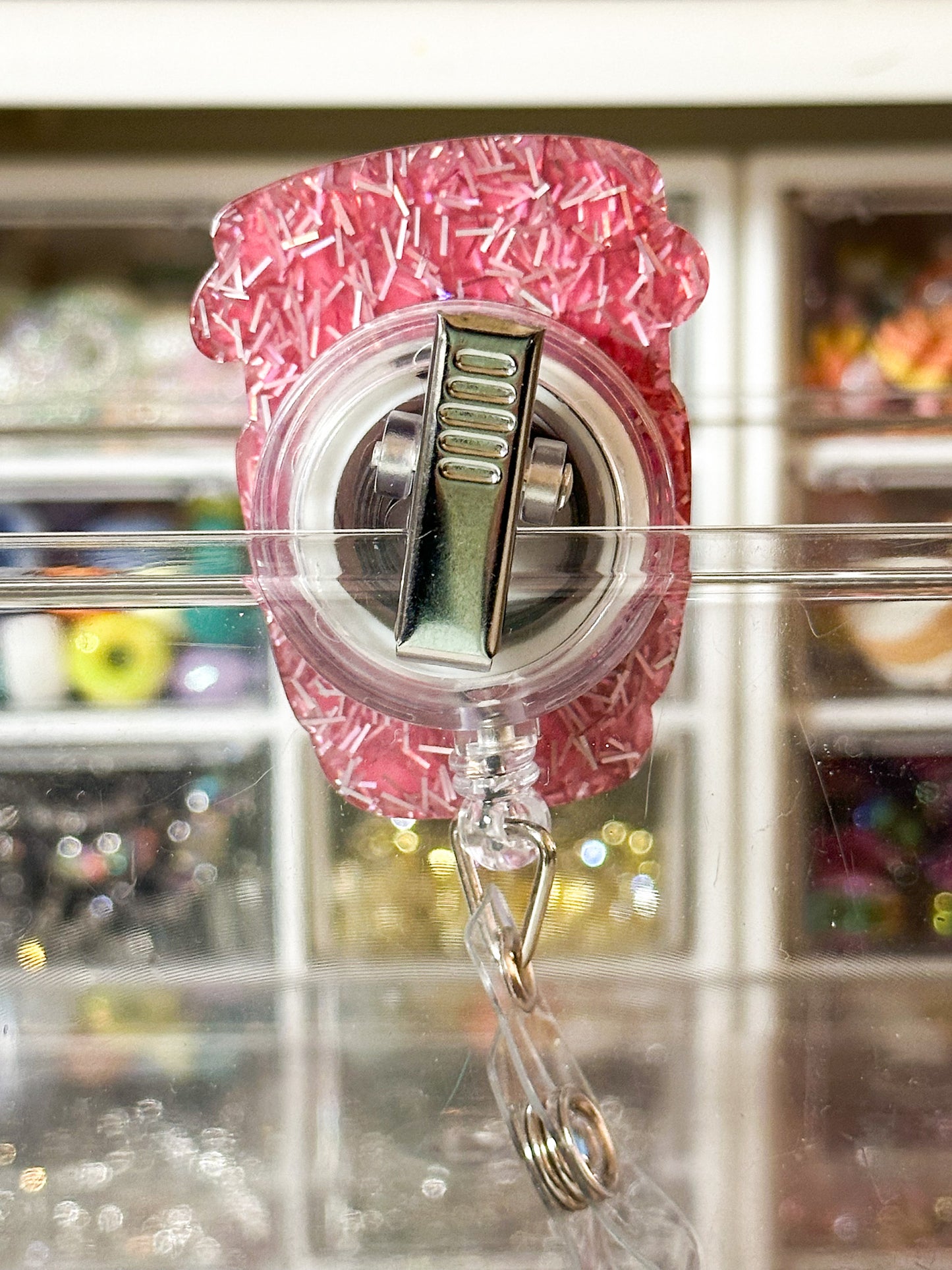 Pink Coffee Badge Reel