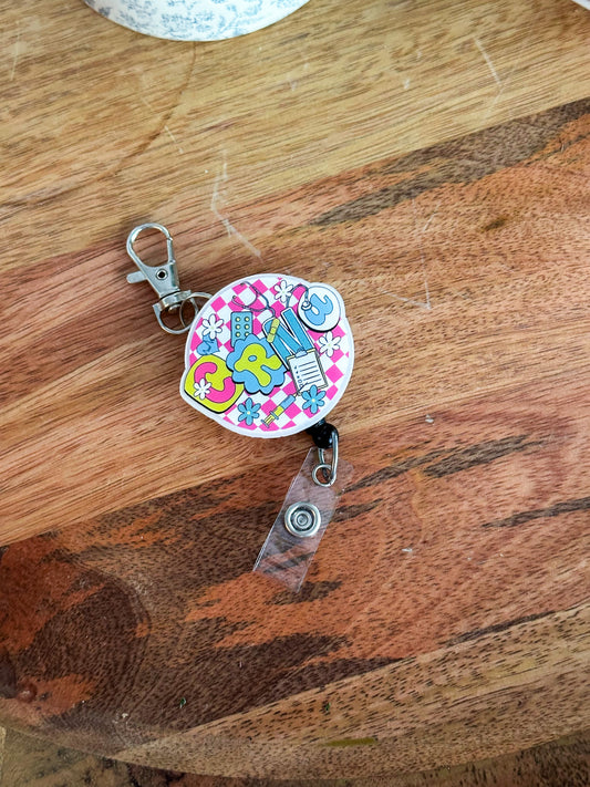 CRNA Keychain Badge Reel