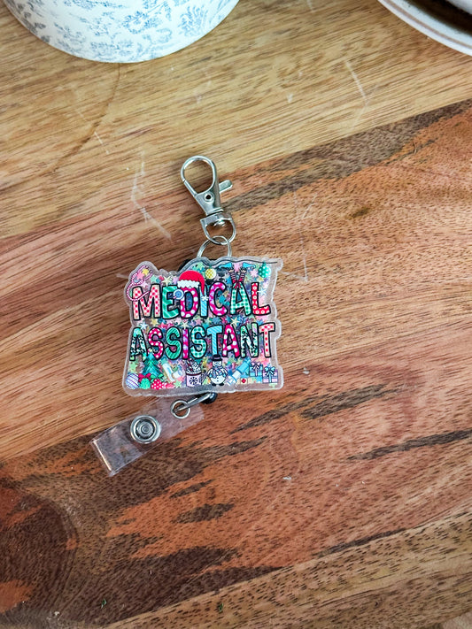 Medical Assistant Keychain Badge Reel