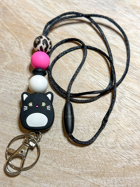 Black Cat Lanyard