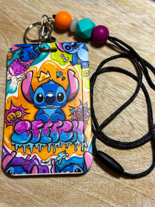 Graffiti Stitch Badge Holder