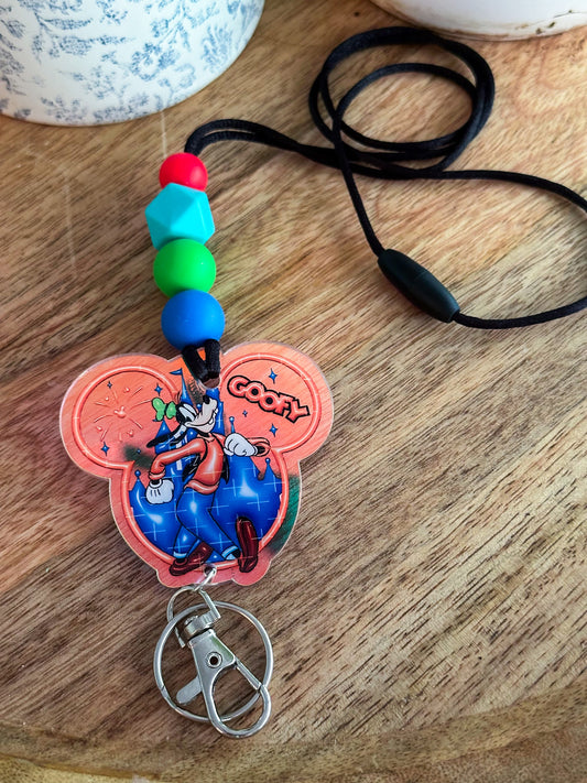 Goofy Acrylic Lanyard