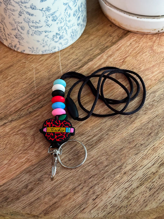 Red Teacher Lanyard
