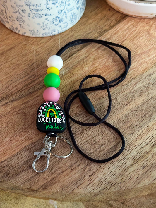 Green Rainbow Lanyard