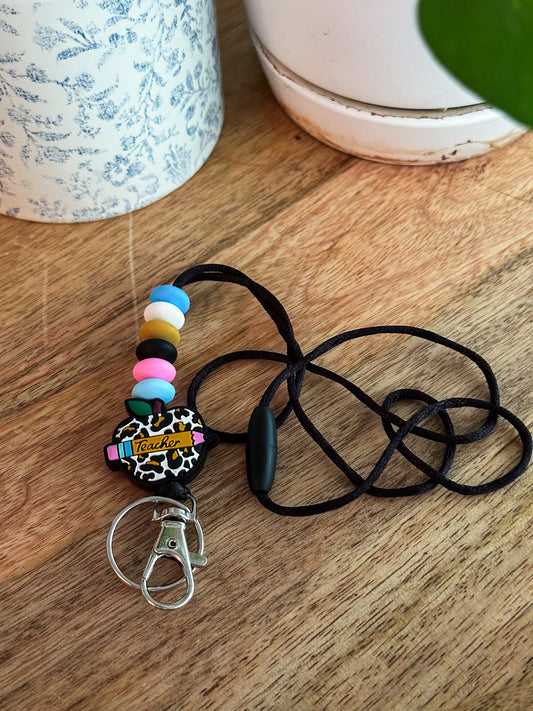 Leopard Teacher Lanyard