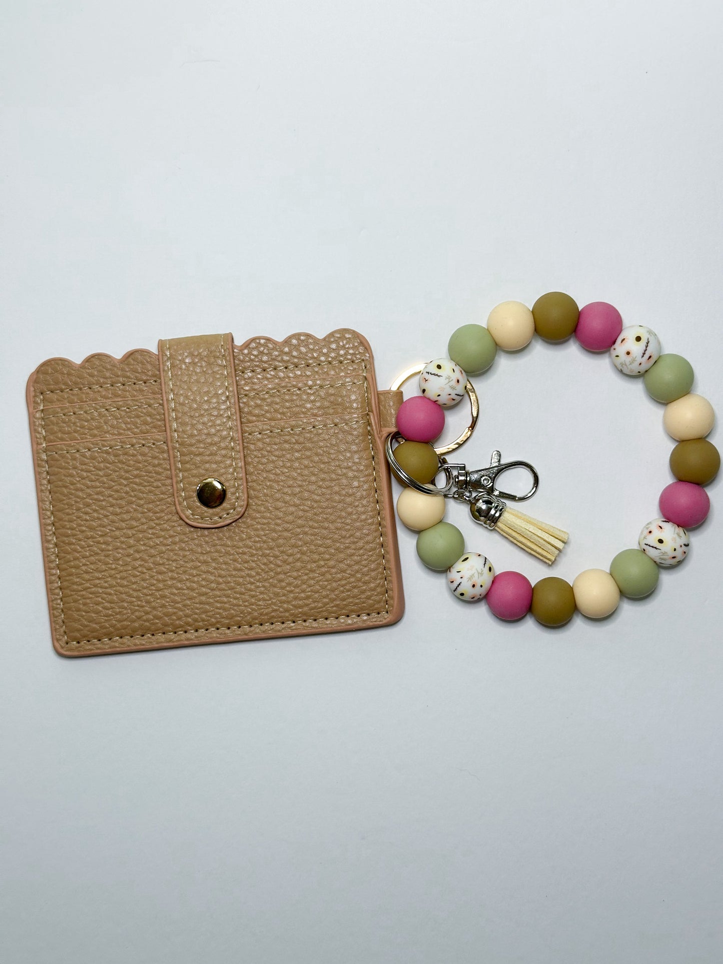 Neutral Dots Wallet Wristlet