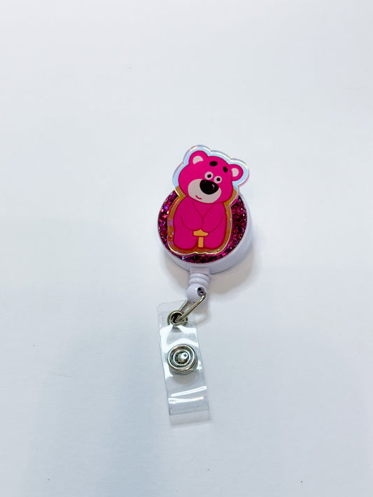 Strawberry Bear Badge Reel