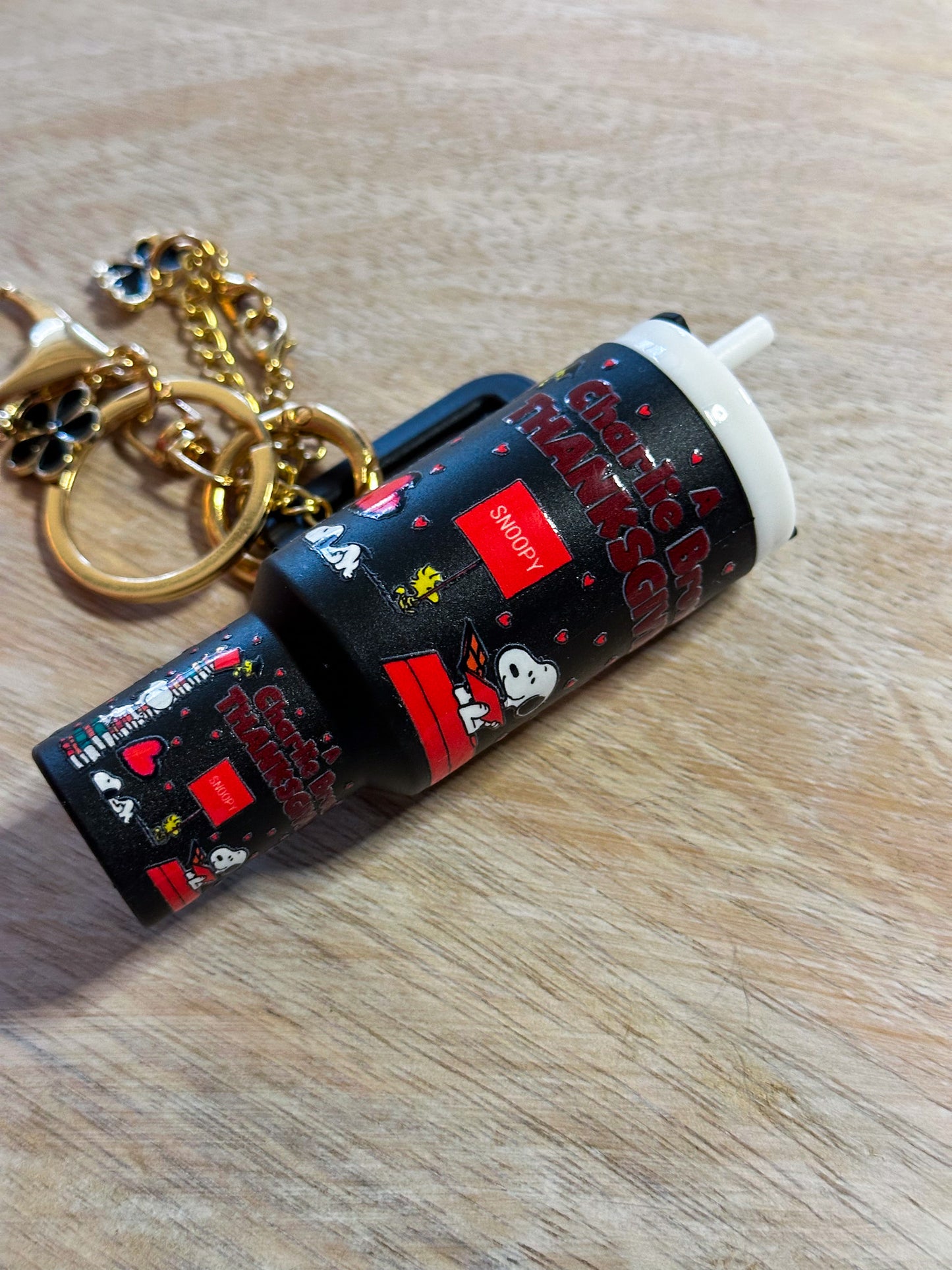 Charlie Brown Tumbler Keychain