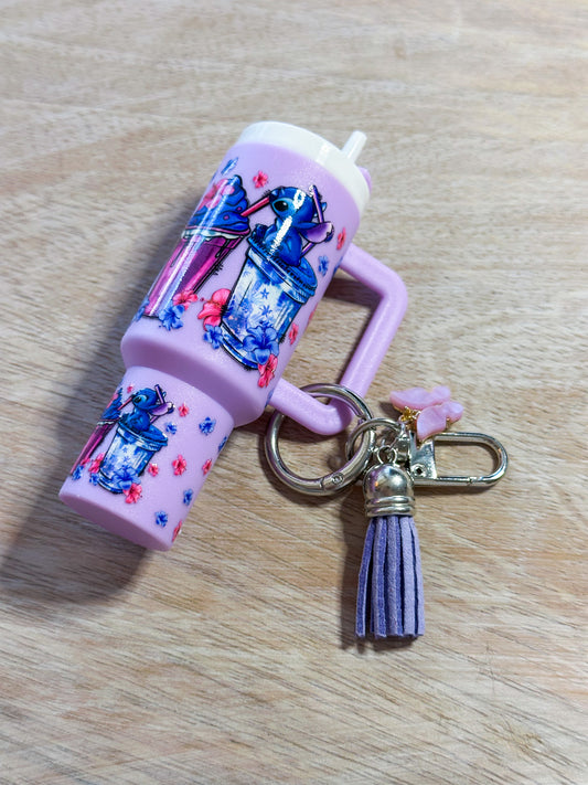 Coffee Stitch Tumbler Keychain