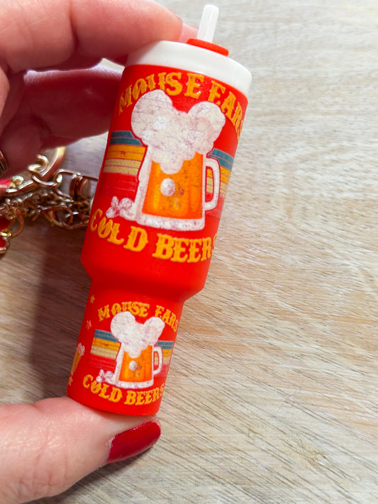 Mouse Beers Tumbler Keychain