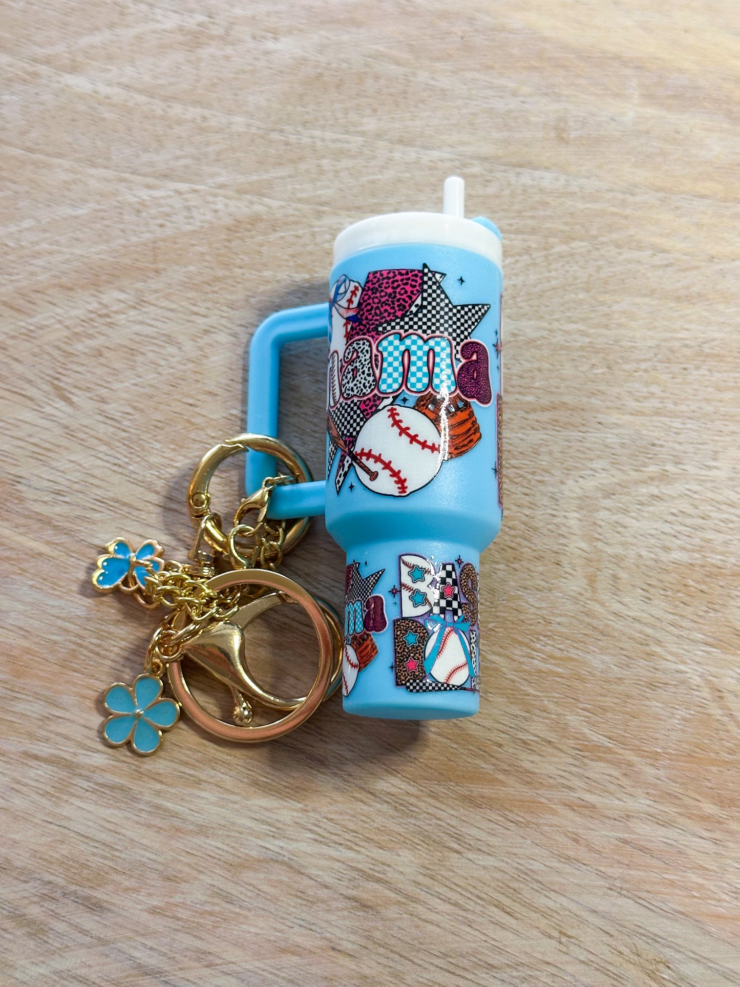 Baseball Mom Tumbler Keychain