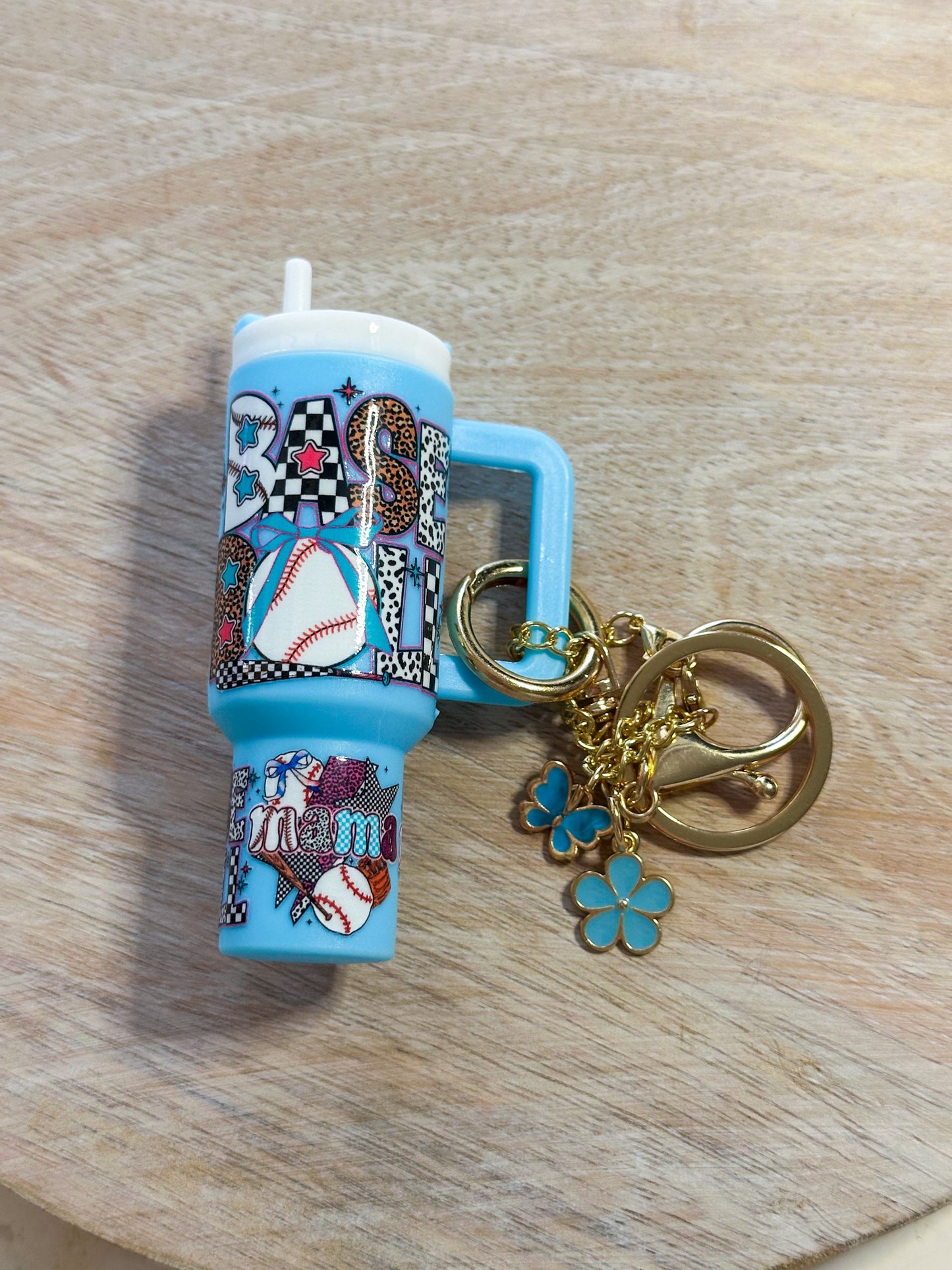 Baseball Mom Tumbler Keychain