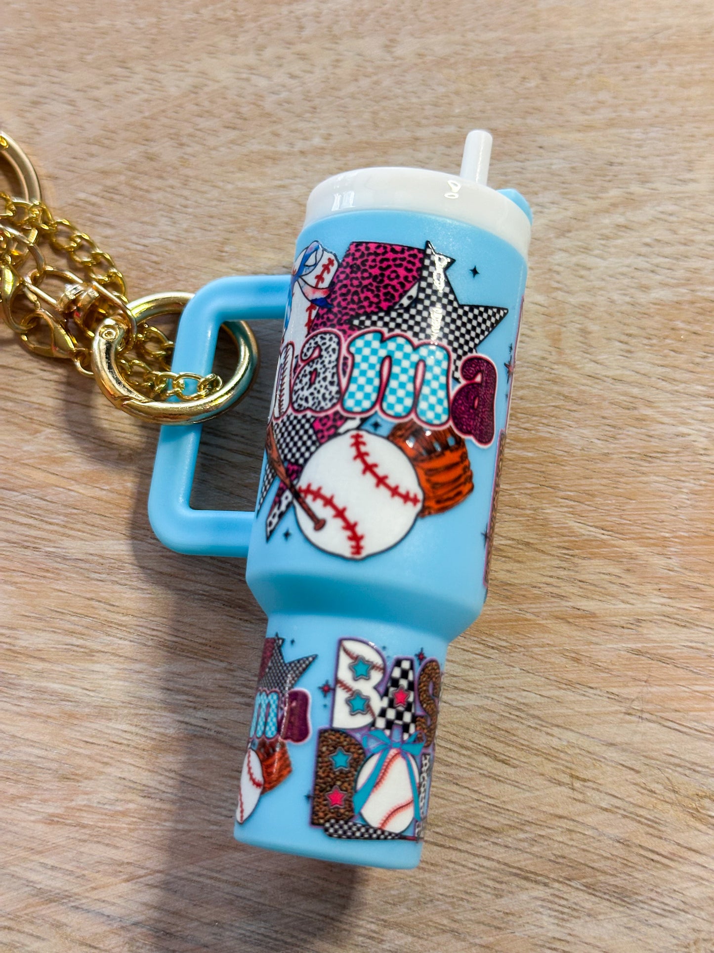 Baseball Mom Tumbler Keychain