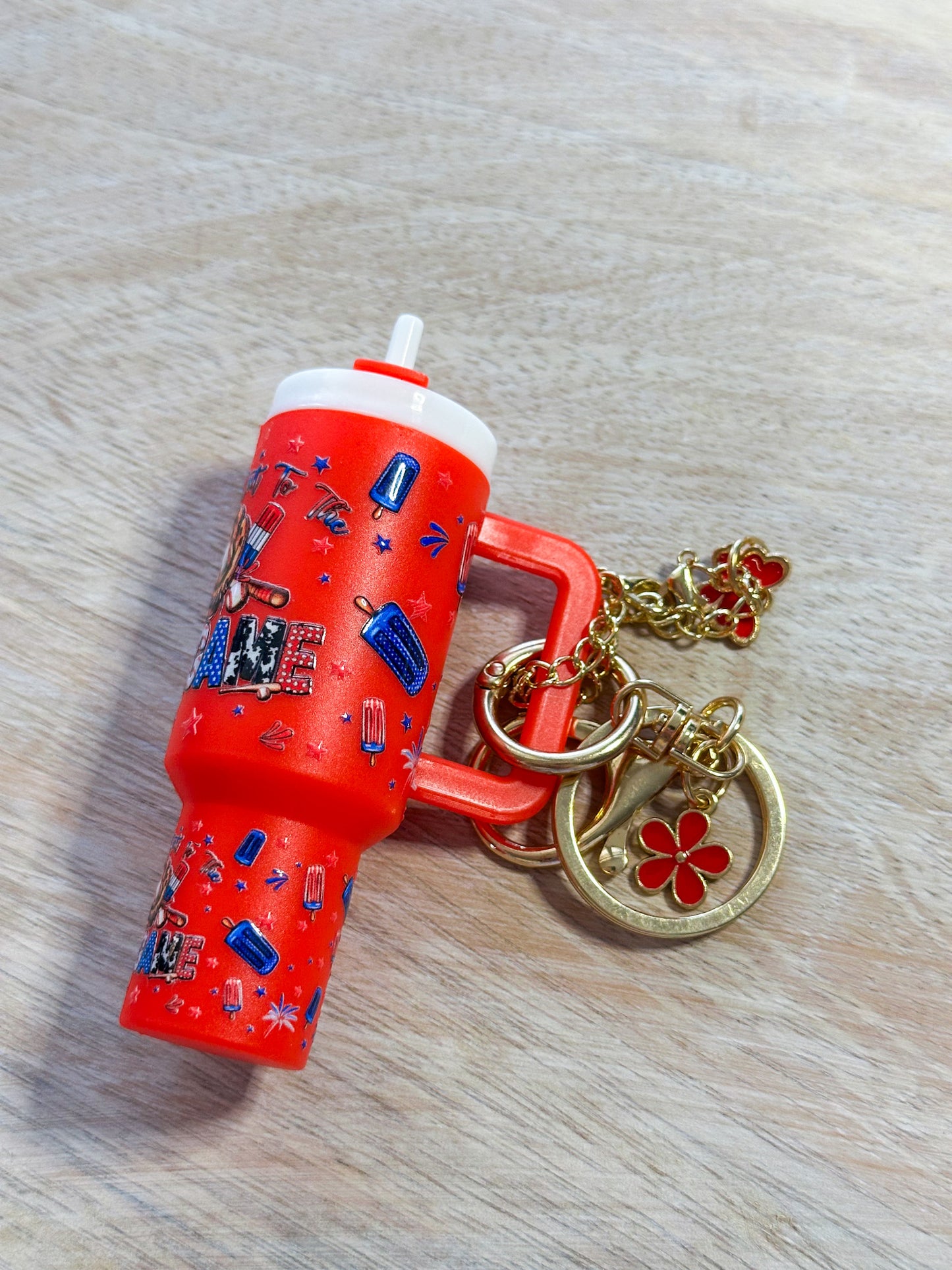 Baseball Tumbler Keychain