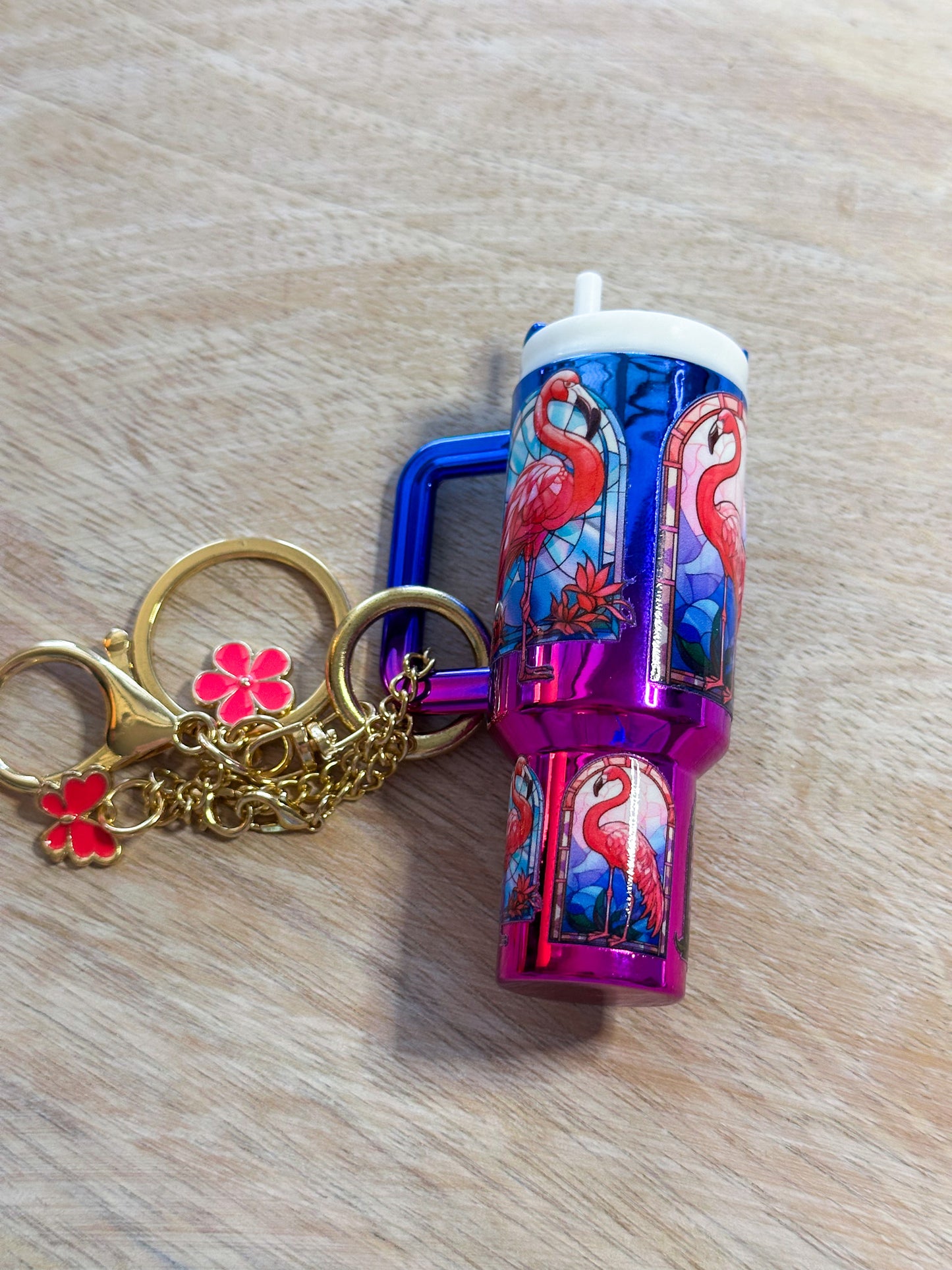FlamingoTumbler Keychain