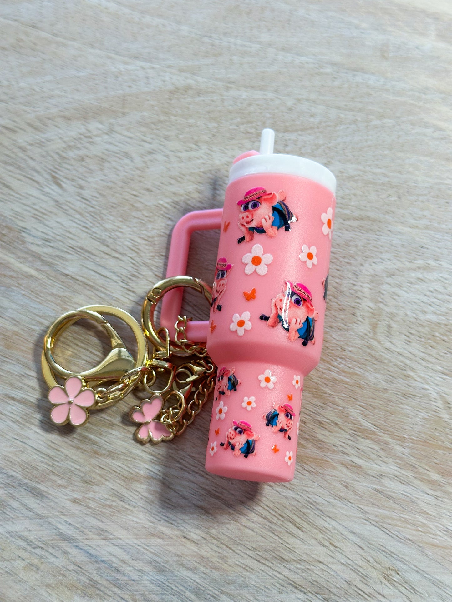 Pigs Tumbler Keychain