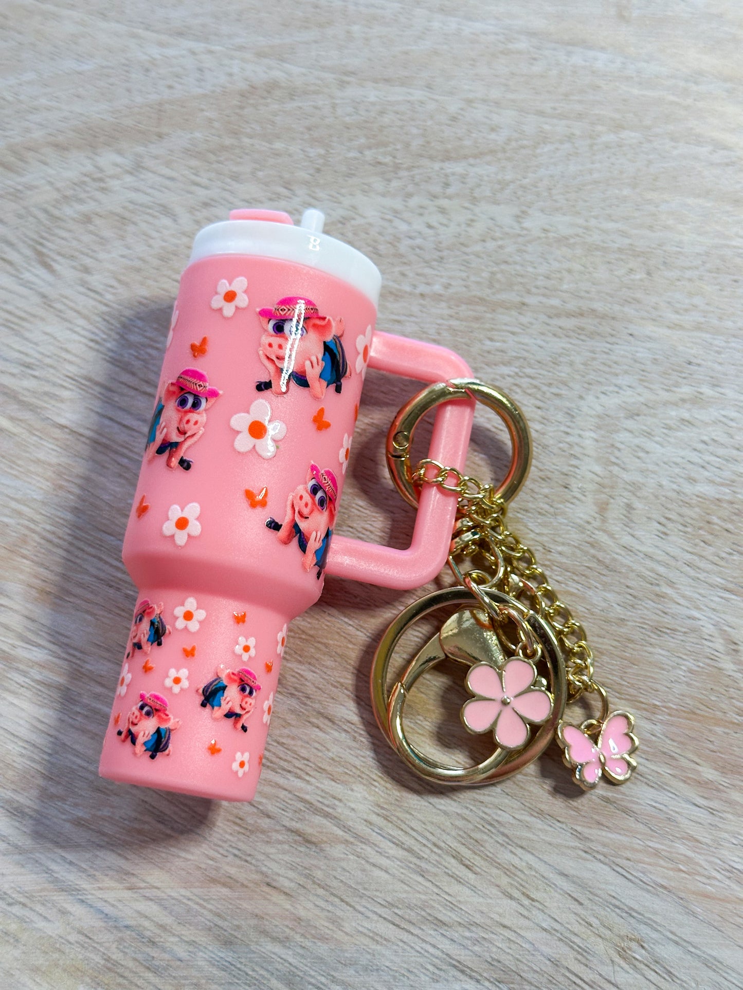 Pigs Tumbler Keychain