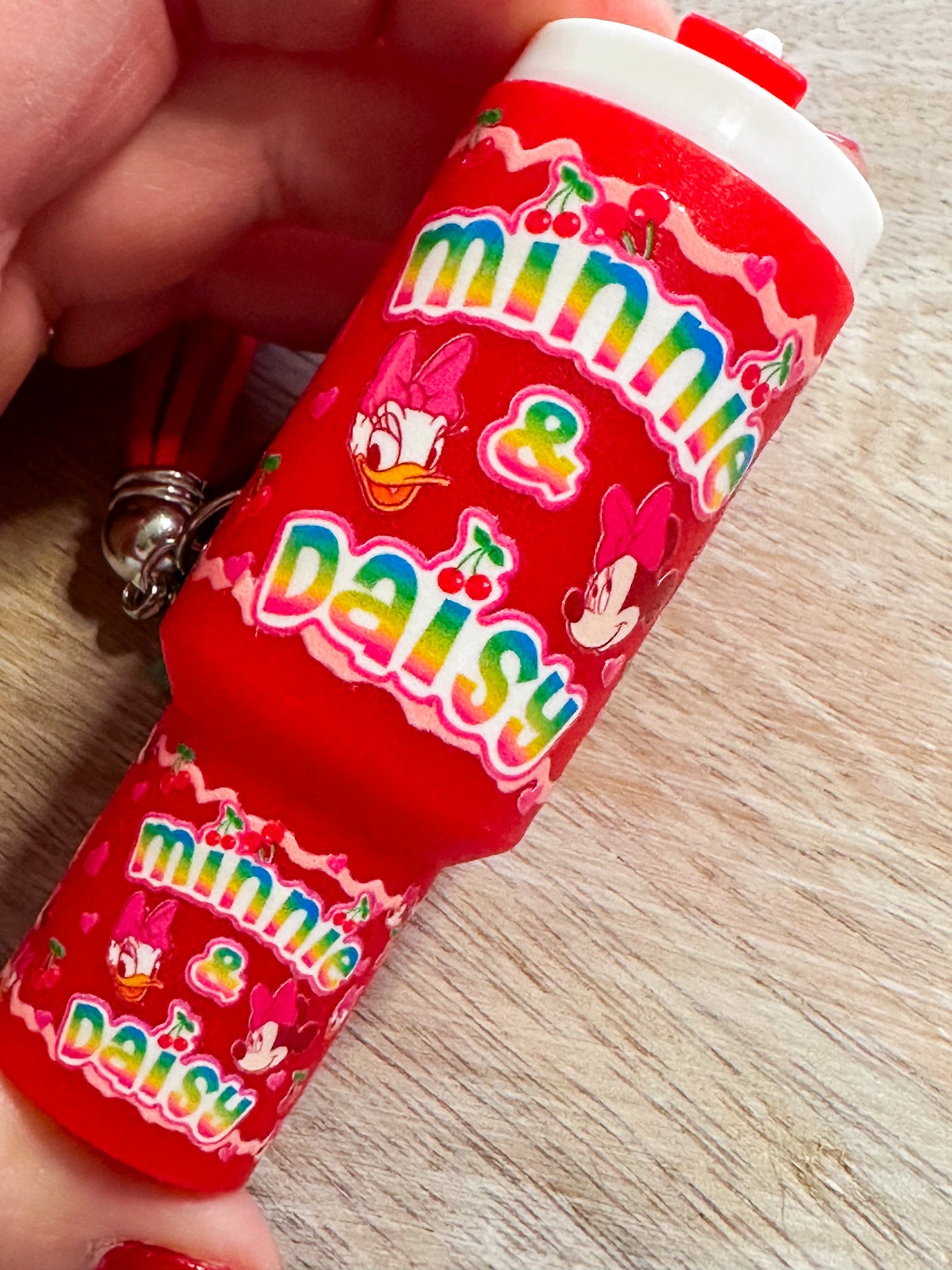 Minnie & Daisy Tumbler Keychain