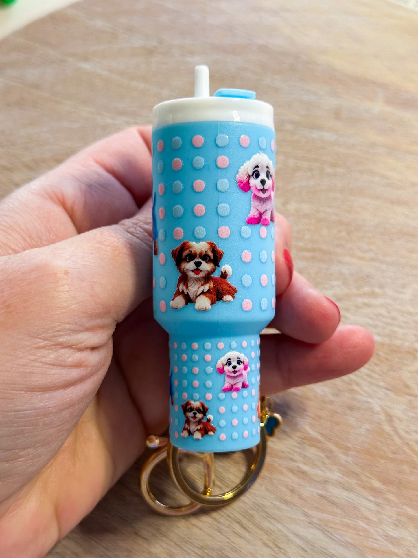 Dogs Tumbler Keychain
