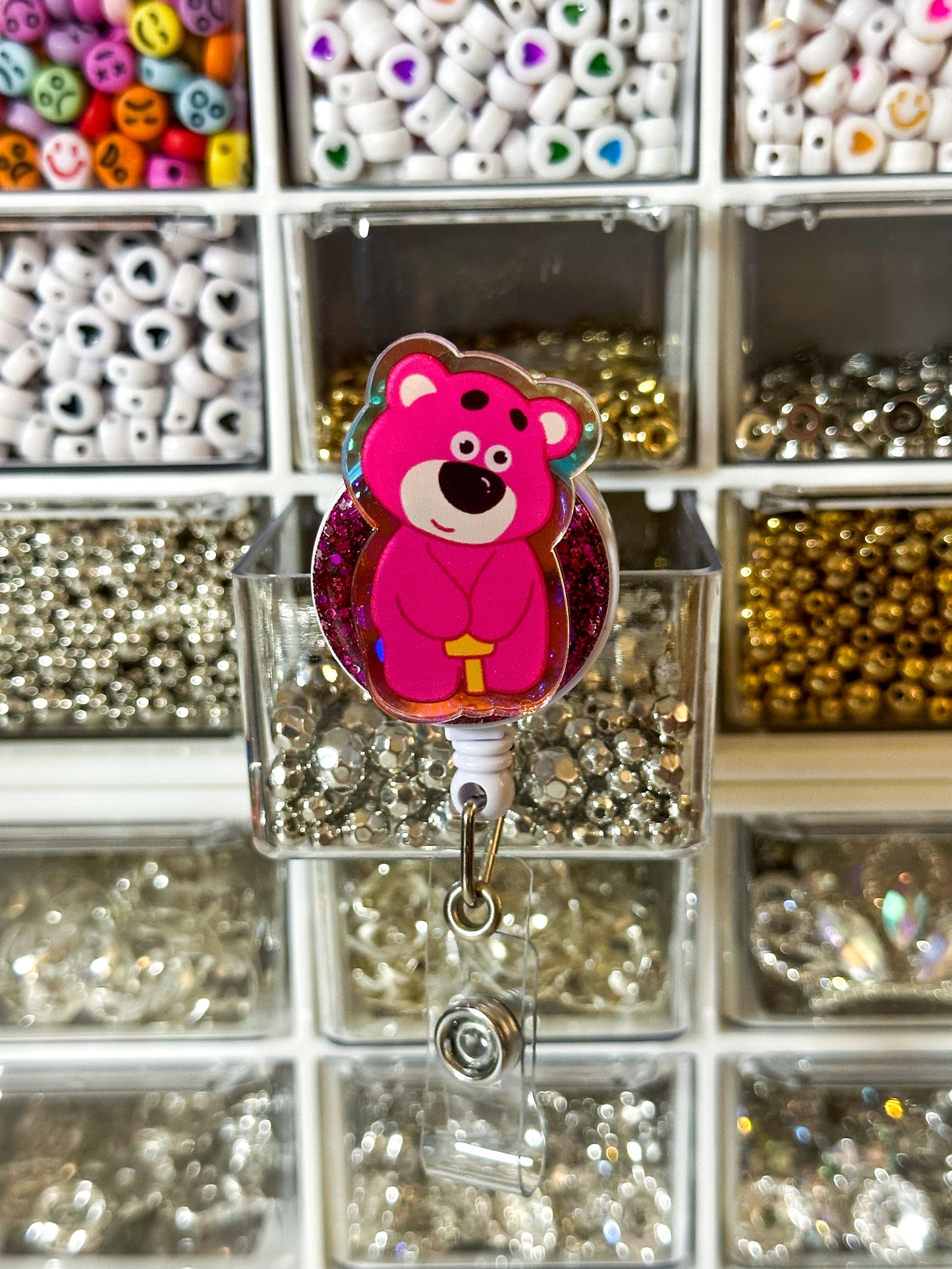 Strawberry Bear Badge Reel